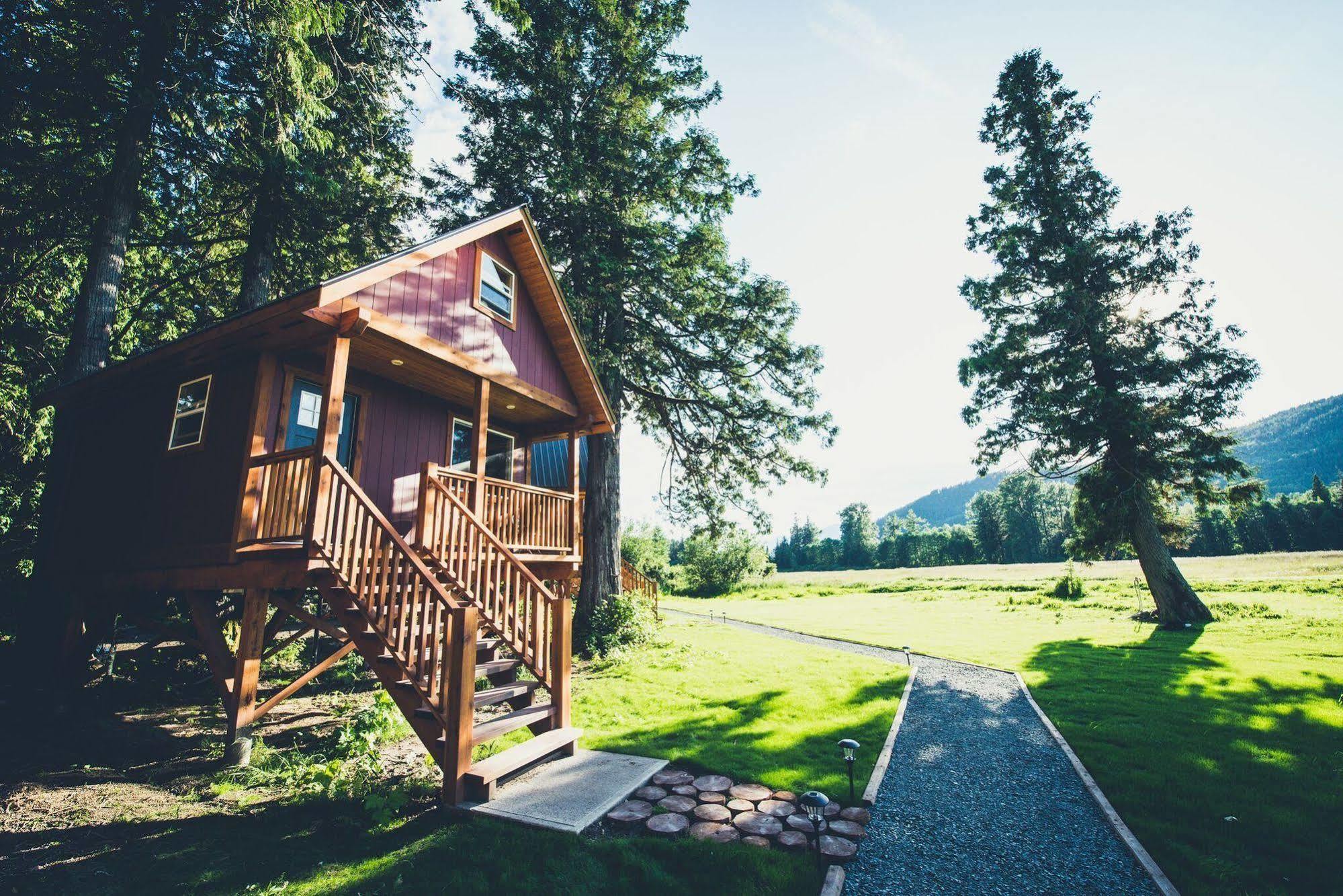 Hidden Acres Farm And Treehouse Resort テラス エクステリア 写真